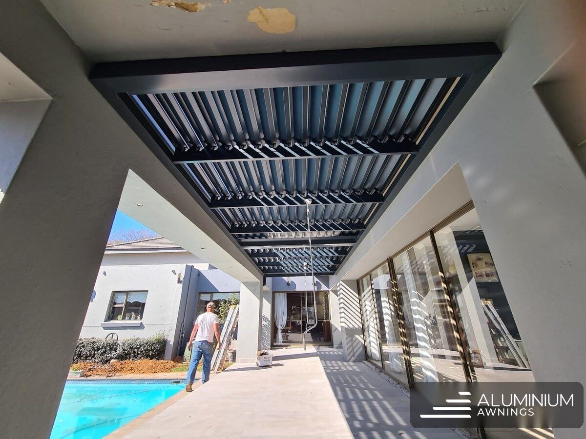 Charcoal louvre roof stellenbosch