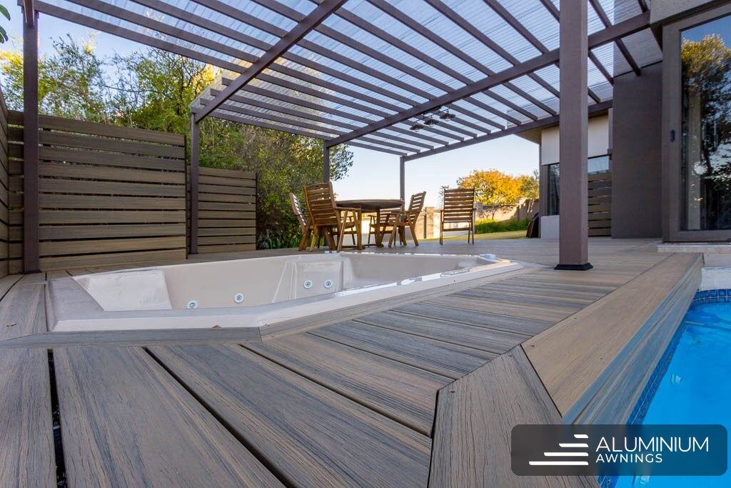Composite pergola with polycarbonate roof, Tokai — view 3