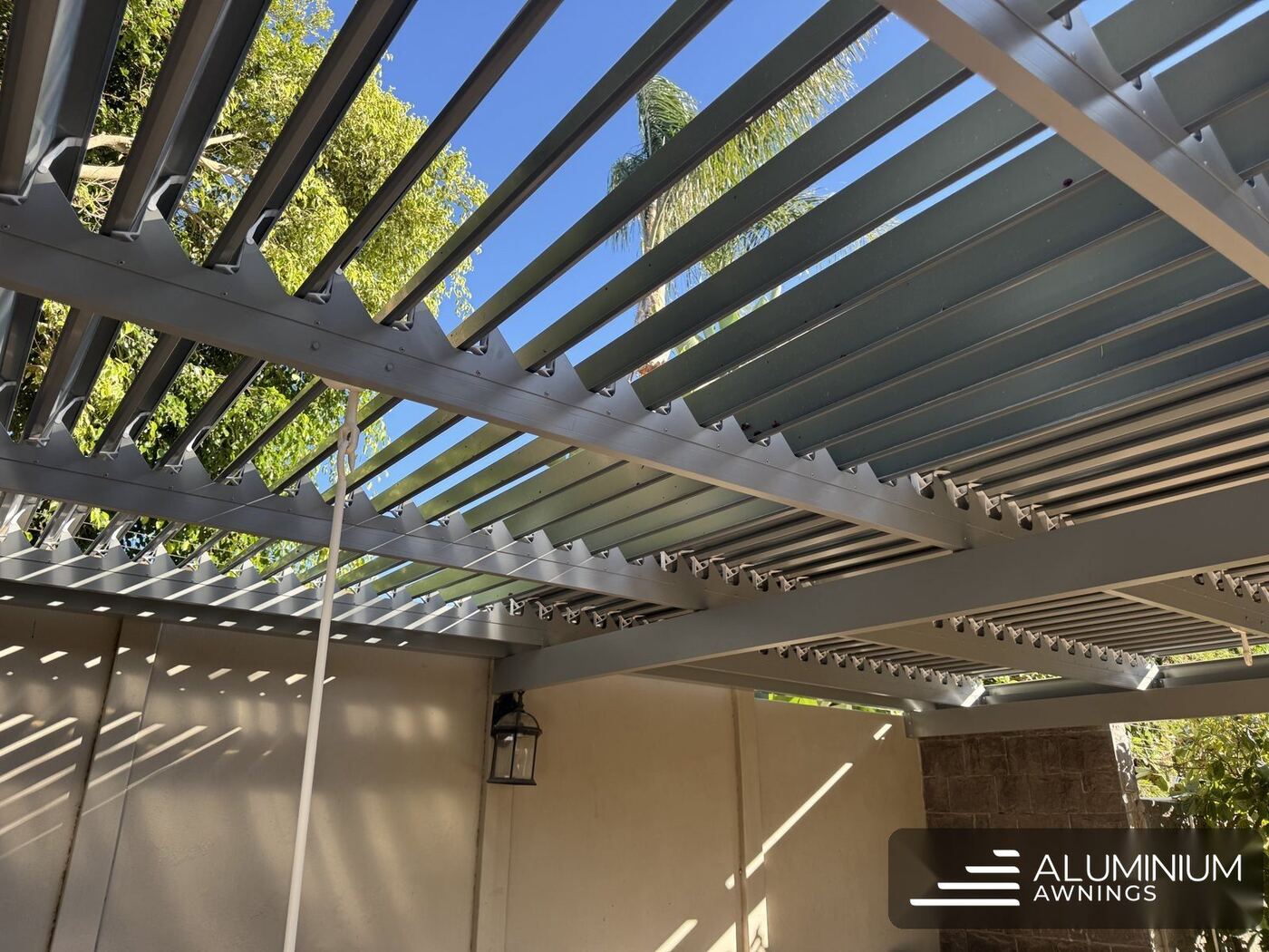 Dove grey louvre awning durbanville